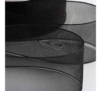 Ruban Organza 20mm Noir 46m Scrapbooking Emballage Cadeau Décoration Maison - GCS London