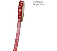 Ruban Organza Flocon De Neige De Qualité Supérieure Pour Décorations De Noël ¿ 2 Rouleaux, 11 Mètres Chacun, Largeurs : 1 Cm Et 2,5 Cm
