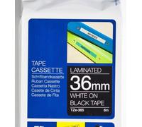Ruban Brother TZe-365 blanc sur noir (36 mm)