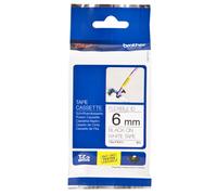 Brother TZE-FX211 Ruban fléxible largeur 6mm Noir sur Blanc 8m - TZEFX211