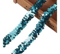 Ruban Paillette Ruban d'habillage élastique à paillettes, 1 Yard, 20mm, for décoration de robe, couture faite la main, matériel bandeau for cheveux, bricolage pour Vêtements(Color-08)