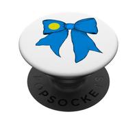 Ruban Papillon Coquette avec Drapeau des Palaos des Palaos PopSockets PopGrip Adhésif