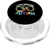Ruban Papillon « I Love Someone with Autism Awareness » PopSockets PopGrip pour MagSafe