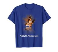 Ruban Papillon pour la Sensibilisation à la TDAH T-Shirt, Homme, Bleu Royal, 3XL