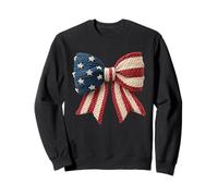Ruban Patriotique Mignon du 4 Juillet avec Drapeau américain Sweatshirt