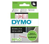 Dymo – Ruban D1 pour LabelManager, LabelWriter Duo et LabelPoint – Rouge sur blanc