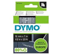 Ruban polyester Dymo D1 12 mm S0720600 transparent écriture blanche