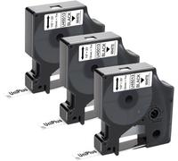 Ruban pour Étiqueteuse Compatible pour Dymo D1 45013 S0720530 Ruban D'étiquette pour Dymo LabelManager 160 280 210D 250 260P 360D 500TS LabelWriter 450 DUO Noir sur Blanc 12mm x 7m Pack de 3