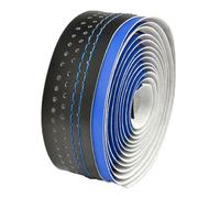 Ruban Pour Guidon De Route Velo Microfibre Perfore Bleu/Noir Pour Bicyclette