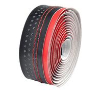 Ruban Pour Guidon De Route Velo Microfibre Perfore Rouge/Noir Pour Bicyclette