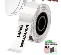 Ruban pour machine à étiquettes transparente Marklife, papier d'étiquette thermique transparent, étiquettes auto-adhésives compatibles avec les machines à étiqueter P50/P15/P12, 14 x 40 mm (0,55" x 1,