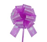 Ruban pour nœud de mariage, Noeuds de Ruban Fleur à Tirer Multicolore 8x22cm 20pcs(Light Purple)