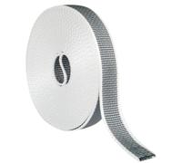 Ruban pour volets roulants 20 mm de large - Couleur gris clair | Corde de rechange pour bobines de volet roulant | Résistant aux rayons UV | Couleur pintes gris clair Ruban récupérateur de volet