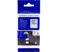 Ruban PRINTLINE compatible avec Brother TZE-232, 12mm, impression rouge/fond blanc