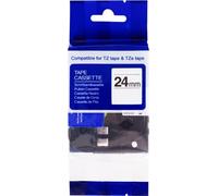 Ruban PRINTLINE compatible avec Brother TZE-253, 24mm, impression bleue/fond blanc