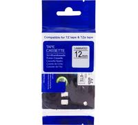 Ruban PRINTLINE compatible avec Brother TZE-S231, 12mm, impression noire/support blanc, ext. adh.