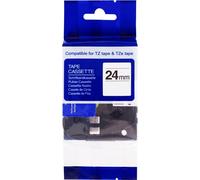 Ruban PRINTLINE compatible avec Brother, TZE-S251,24mm, impression noire/support blanc, adh. ext.
