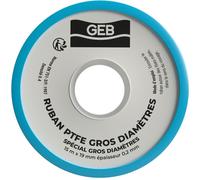 Ruban PTFE - GEB - 815119 - 19 mm x 15 m - Étanchéité - Résistant aux additifs