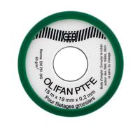 GEB Ruban PTFE OLIFAN L 19 mm x 15 m x 0,2 mm spécial gros diamètres Vert/Bleu