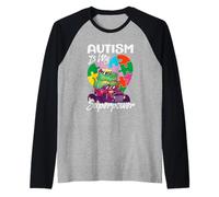 Ruban Puzzle Autism is My Superpower Manche Raglan