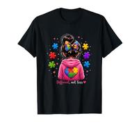 Ruban Puzzle de Sensibilisation à l'Autisme coloré pour Filles et Enfants T-Shirt Graphique avec Valeur