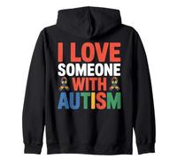 Ruban Puzzle « I Love Someone with Autism Awareness » Sweat à Capuche