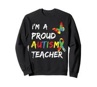Ruban Puzzle « I'm a Proud Autism Teacher Sensibilisation à l'Autisme » Sweatshirt