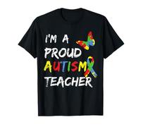 Ruban Puzzle « I'm a Proud Autism Teacher Sensibilisation à l'Autisme » T-Shirt