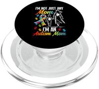 Ruban puzzle « I'm Not Just Any Mom I'm An Autism Mom » PopSockets PopGrip pour MagSafe