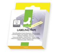 Ruban Q-Connect compatible Dymo D1 pour étiqueteuses Dymo Label Manager noir/jaune - 9 mm x 7 m - KF18854