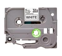 Ruban q-connect tze-211 blanc-noir 6 mm longueur 8 m