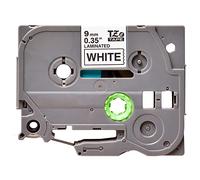 Ruban q-connect tze-221 blanc-noir 9 mm longueur 8 m