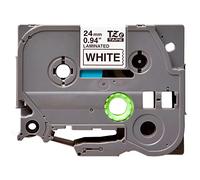 Ruban q-connect tze-251 blanc-noir 24 mm longueur 8 m