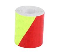 Ruban Réfléchissant Avertissement,5cm * 3m Bande Reflechissante De Sécurité Réfléchissant Autocollant Film Blanc Rouge,Bande de Sécurité Autocollant de pour la Visibilité de la Nuit(fluorescence)