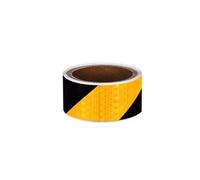 Ruban réfléchissant, bande réfléchissante d'avertissement de sécurité 5 cm x 3 m, PVC multicolore, 1 rouleau (noir jaune)