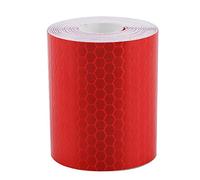Ruban Réfléchissant de Sécurité, Autocollants de Sécurité Auto-Adhésifs Haute Visibilité Rouleau de Ruban Réfléchissant d'Avertissement pour Remorques Extérieures Véhicules (rouge)