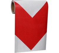 Ruban réfléchissant de sécurité, Bande réfléchissante adhésive d'avertissement de sécurité 30 cm x 10 M auto-adhésive multicolore(Red White)