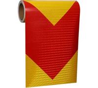 Ruban réfléchissant de sécurité, Bande réfléchissante adhésive d'avertissement de sécurité 30 cm x 10 M auto-adhésive multicolore(Red Yellow)