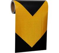 Ruban réfléchissant de sécurité, Bande réfléchissante adhésive d'avertissement de sécurité 30 cm x 10 M auto-adhésive multicolore(Black Yellow)