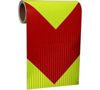 Ruban réfléchissant de sécurité, Bande réfléchissante adhésive d'avertissement de sécurité 30 cm x 10 M auto-adhésive multicolore(Red Green)