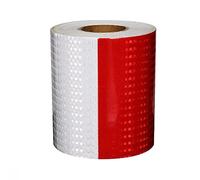 Ruban réfléchissant de sécurité, Bande réfléchissante auto-adhésive multicolore(Red White,20 cm x 50 m)