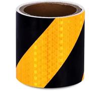 Ruban réfléchissant de sécurité, Bande Réfléchissante Multicolore 10 cm x(Yellow Black,10 cm x 3 meters)