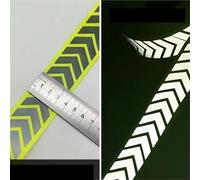 Ruban Réfléchissant, Green 3.8cm Reflective Fabric Arrow Tape For Sewing 1m 3m 5m(Green 3.8cmx1m)