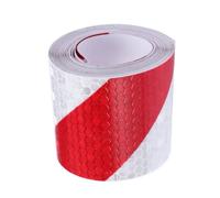 Ruban Réfléchissant PVC Adhésif de Signalisation, pour Sécurité | Adhésif Industriel Puissant, Motif Hexagonal en Nid D’abeille, Rouge et Blanc, pour Véhicules et Bouées