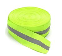 Ruban Réfléchissant, Reflective Webbing Tape 5m For Clothing Bags In Orange And Green 10-50mm Width(Green Width 30mm)
