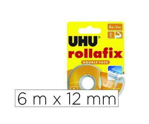 Ruban rollafix uhu adh sif double face 12mmx6m sur d vidoir