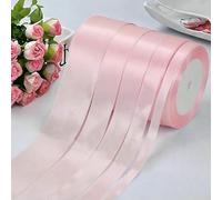 Ruban rose 6-50 mm, rouleau de 25 mètres, pour décoration de mariage, d'anniversaire, emballage, bouquet, DIY - 4 cm - 20 mm