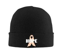 Ruban Rose Contre Le Cancer De L'Utérus : Espoir Et Soutien - Sensibilisation Unisex Bonnet De Trawler Respirant Bonnets Hiver Chaud Bonnets Tricoté pour Cyclisme Jogging Toutes Les Saisons