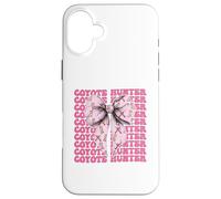 Ruban Rose Coyote Chasseur Coyote, Coquette Coque pour iPhone 16 Plus