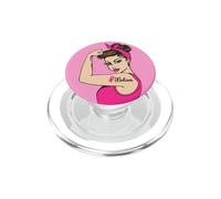 Ruban Rose de Sensibilisation au Cancer du Sein Believe Strong Women PopSockets PopGrip pour MagSafe